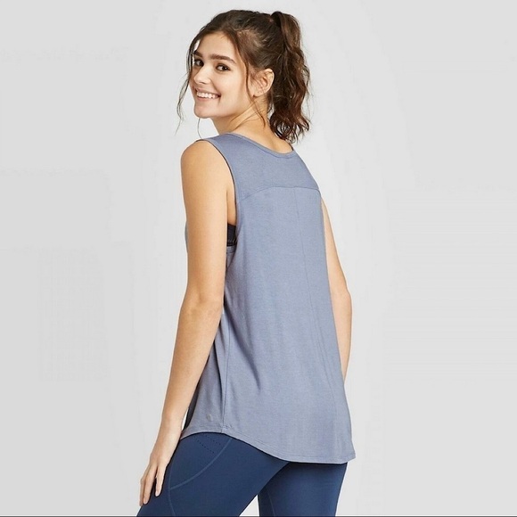 Joy Lab Tempest Blue Active Soft Tank Top Size M - Picture 2 of 8